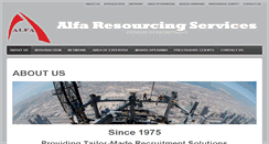 Desktop Screenshot of alfaresourcingservices.com
