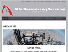 Tablet Screenshot of alfaresourcingservices.com